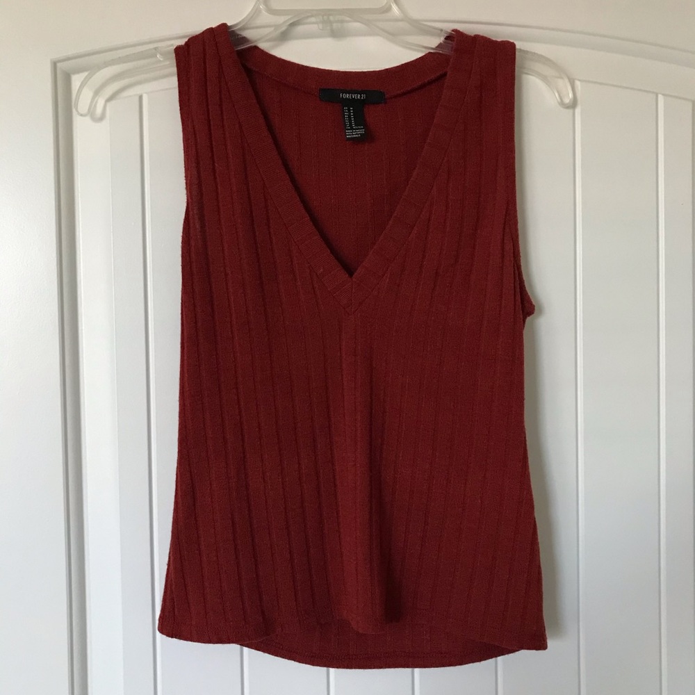 Forever 21 Blood Orange Sweater Tank